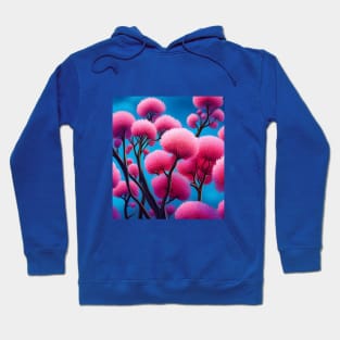 Surreal Red Clover Trees Hoodie